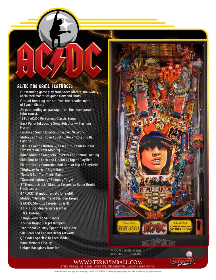 AC/DC sales flyer, back