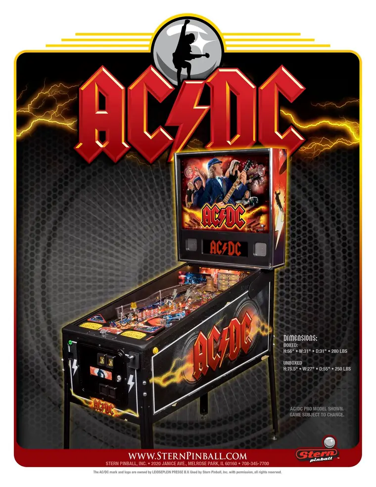 AC/DC sales flyer, front