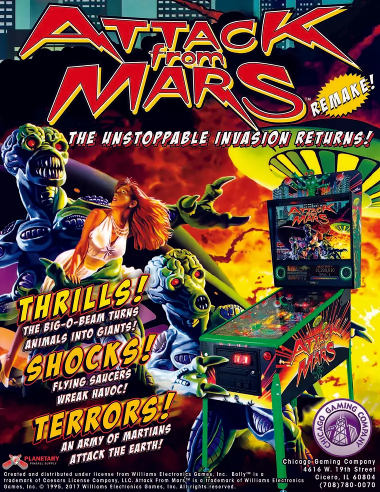 Attack From Mars sales flyer, front