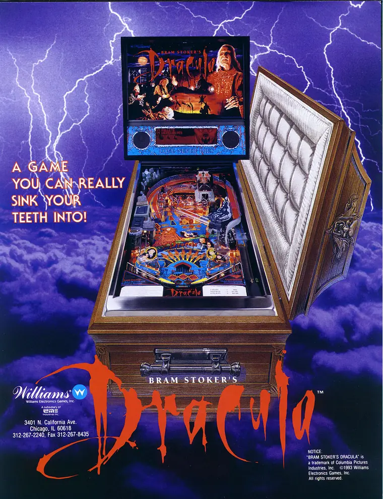 Bram Stoker's Dracula sales flyer, front