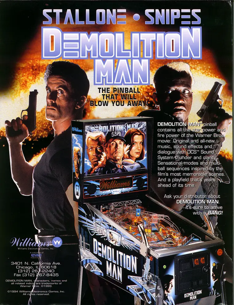 Demolition Man sales flyer, front