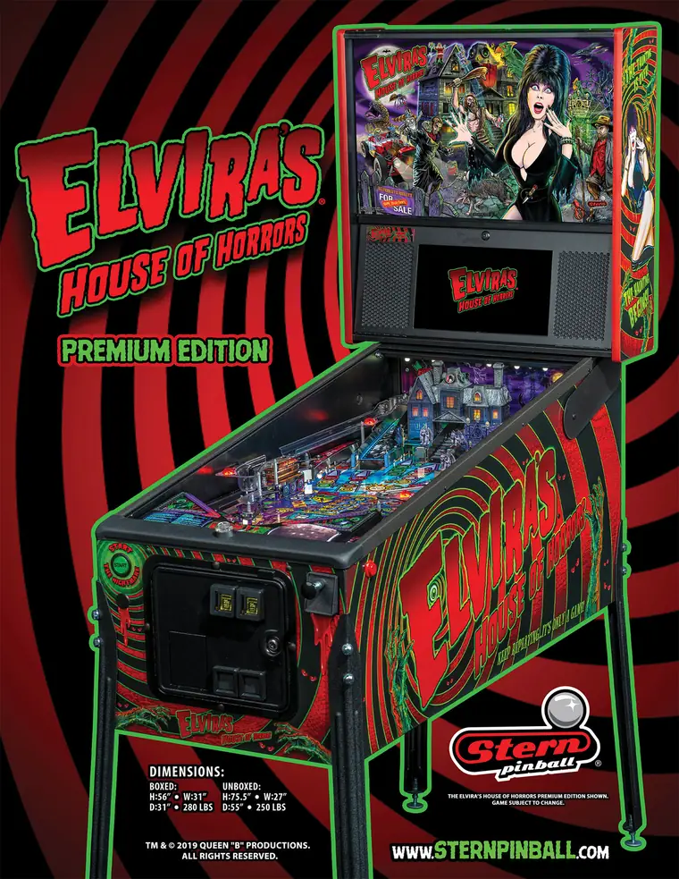 Elvira's House of Horrors sales flyer, front