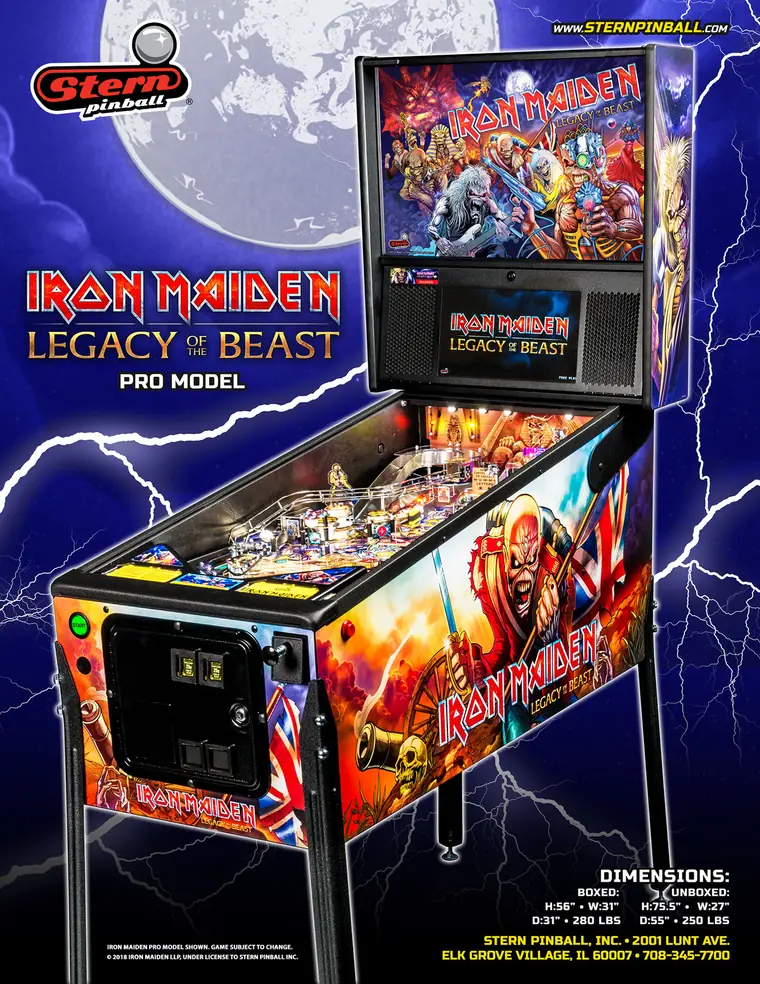 Iron Maiden: Legacy of the Beast sales flyer, front