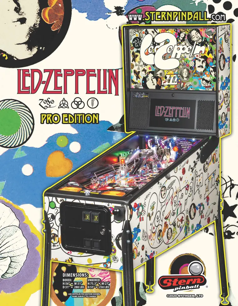 Led Zeppelin sales flyer, front