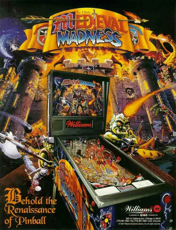 Medieval Madness sales flyer, front