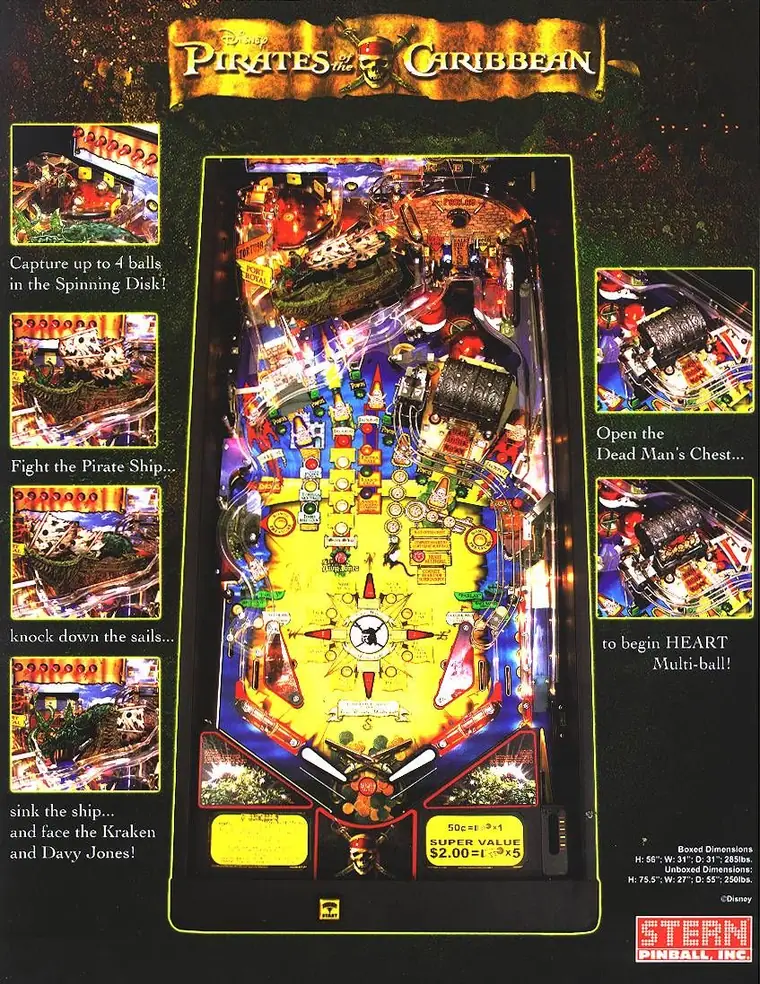 Pirates of the Caribbean sales flyer, back