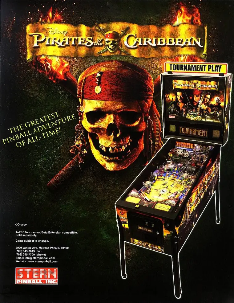 Pirates of the Caribbean sales flyer, front