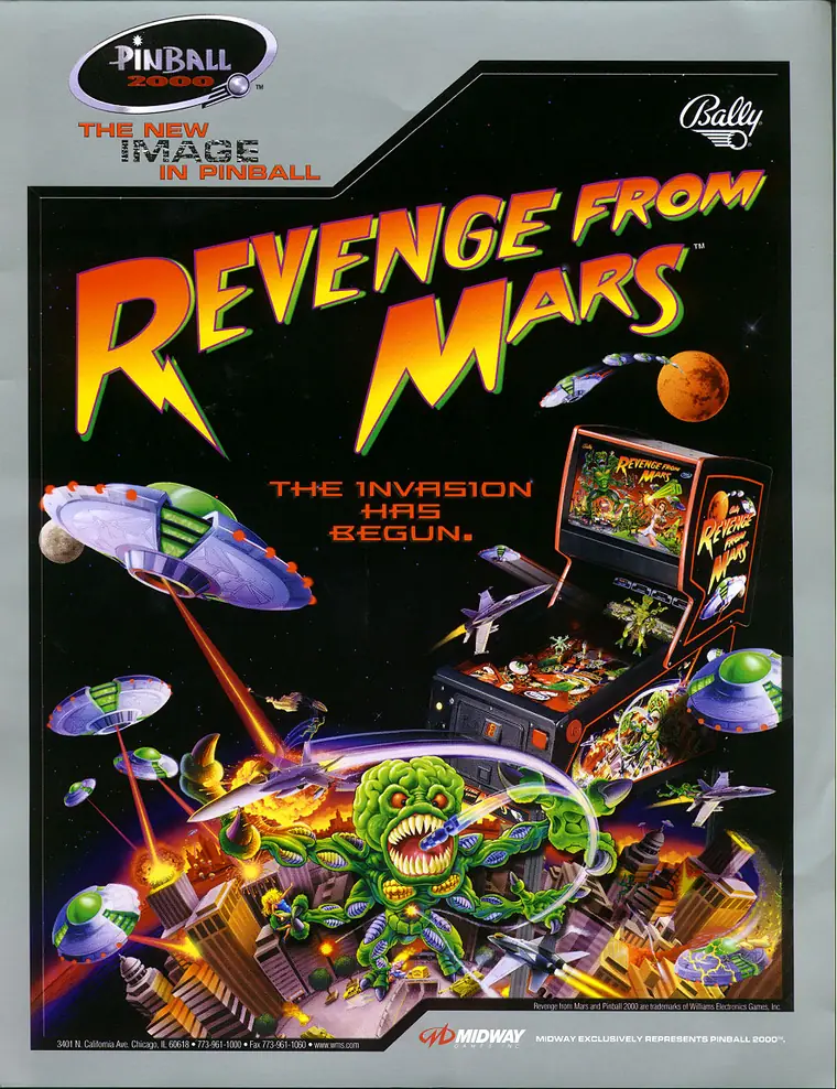 Revenge from Mars sales flyer, front