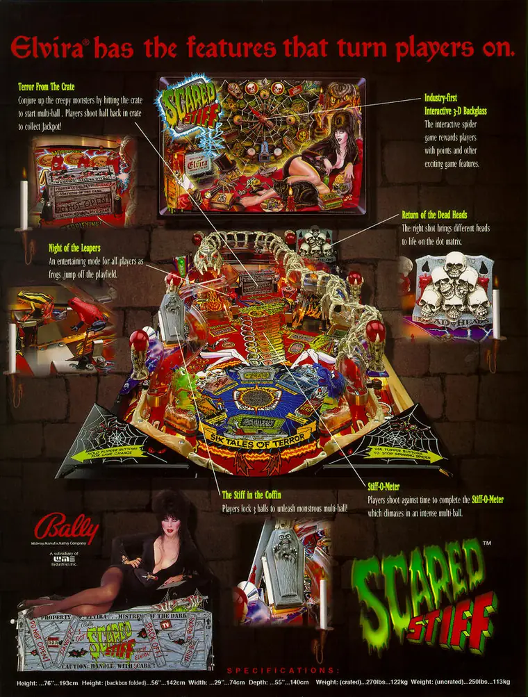 Scared Stiff sales flyer, back
