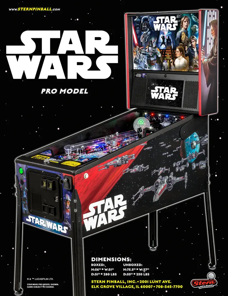 Star Wars sales flyer, back