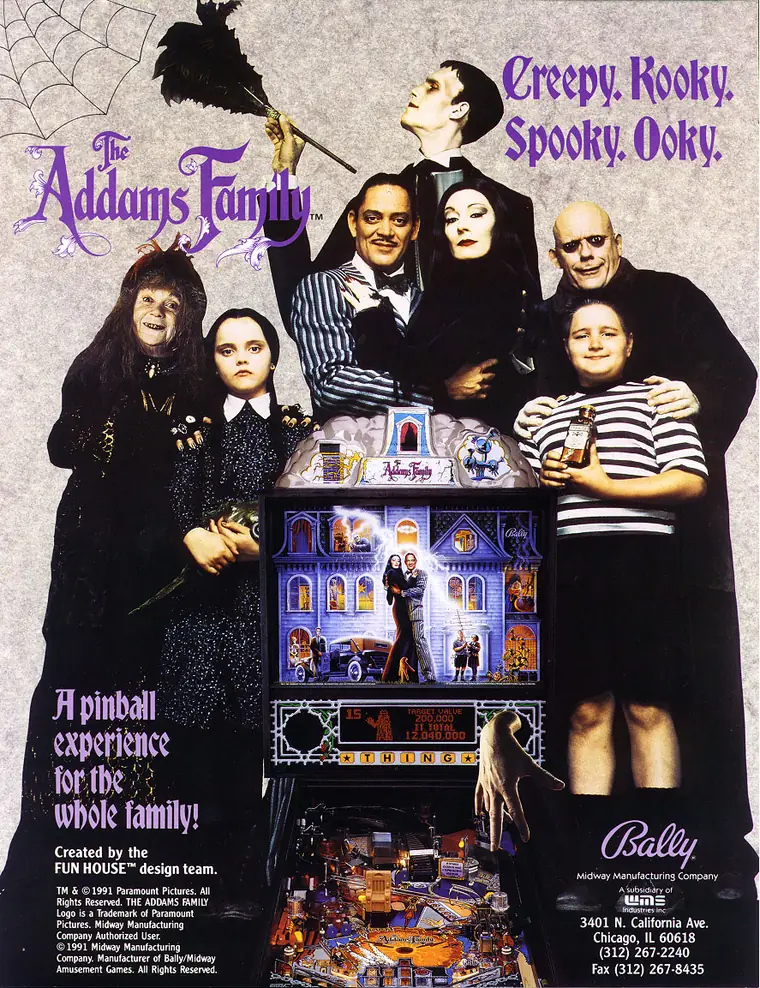 The Addams Family sales flyer, front