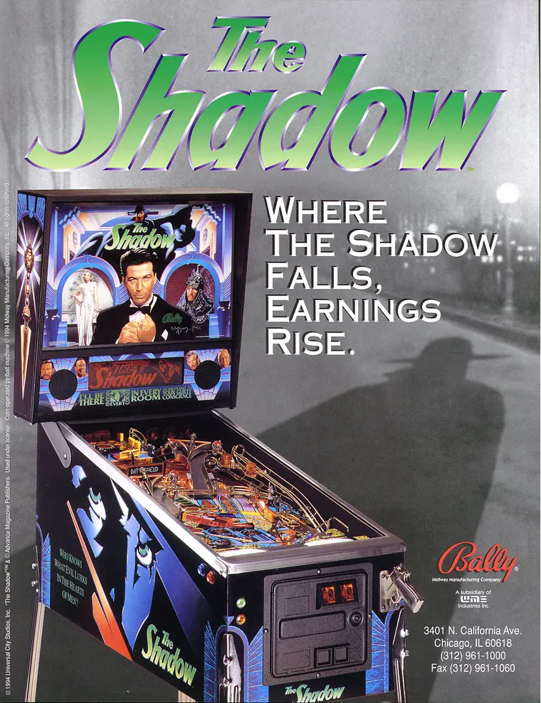 The Shadow sales flyer, front