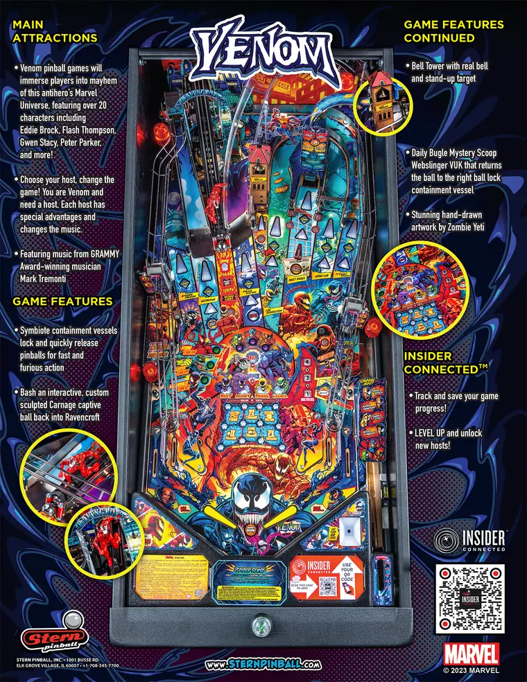 Venom sales flyer, back