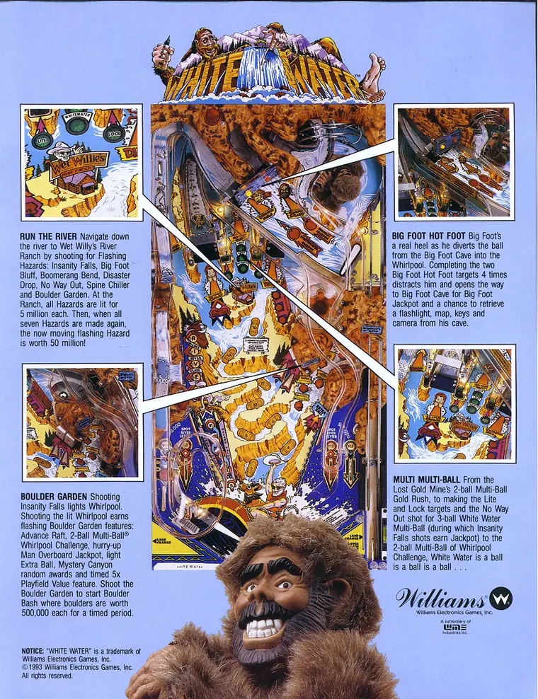 White Water sales flyer, back