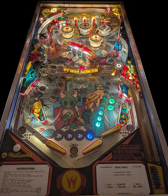 The Alien Poker playfield
