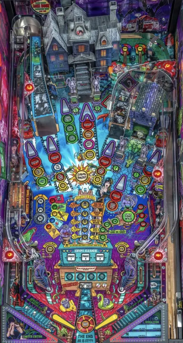 The Elvira's House of Horrors playfield