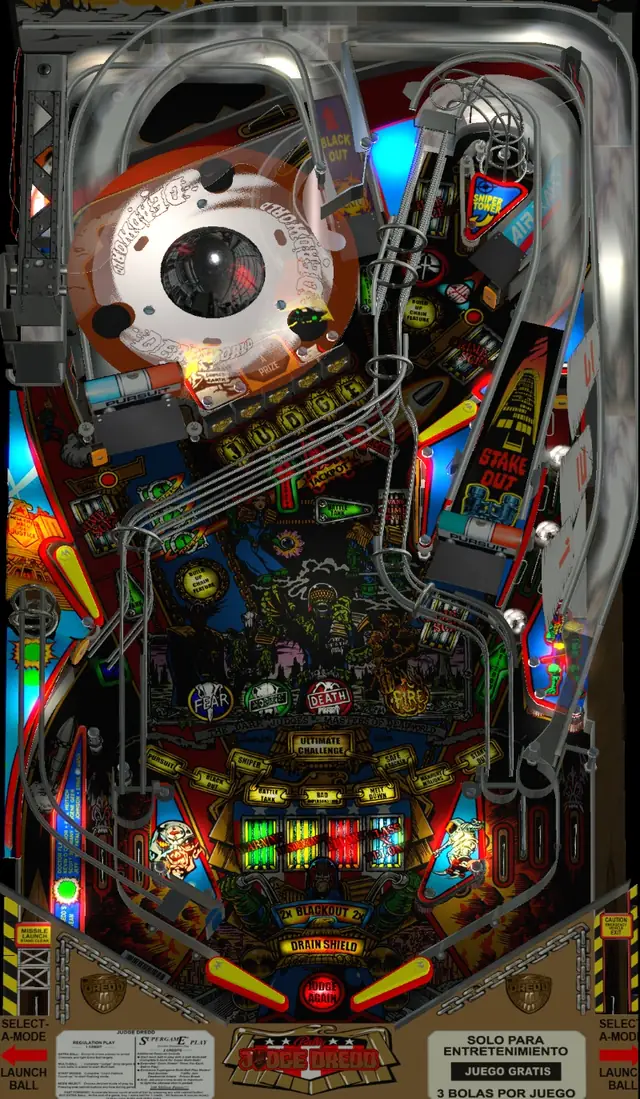 The Judge Dredd playfield
