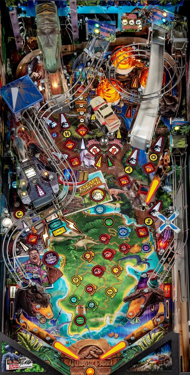 The Jurassic Park playfield