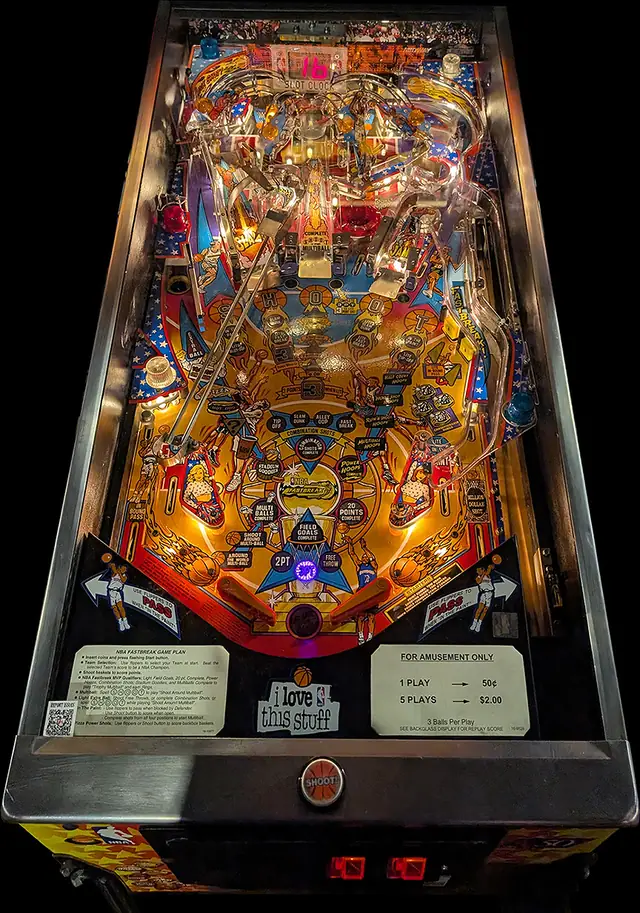 The NBA Fastbreak playfield