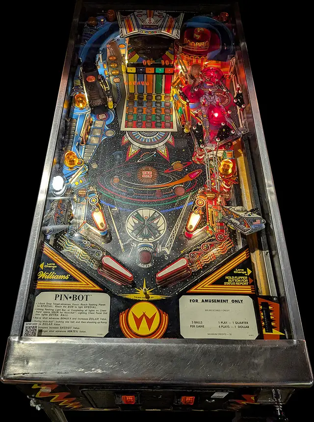 The PIN-BOT playfield